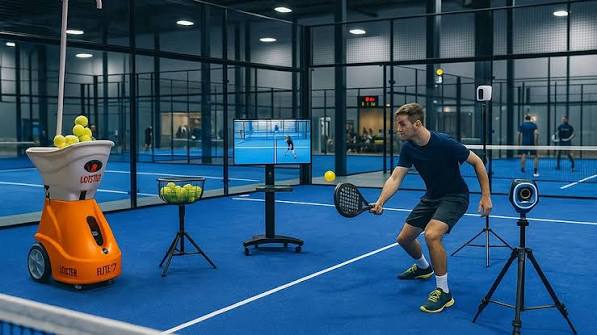 AI technology tracking player movement and shot patterns on court